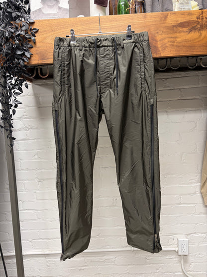 2020 Prada Re-Nylon Dark Green Zipper Side Seam Drawstring Track Pant