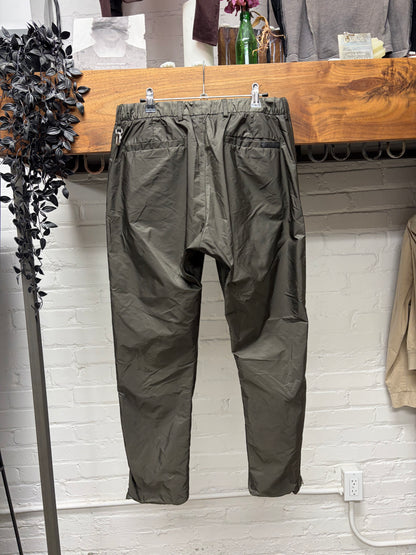 2020 Prada Re-Nylon Dark Green Zipper Side Seam Drawstring Track Pant